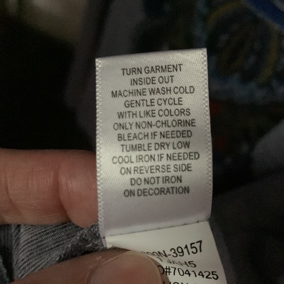 ONE WORLD Embellished Printed 3/4 Sleeve Shark Bite Tunic Size XL - Picture 5 of 5